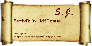 Serbán Józsua névjegykártya